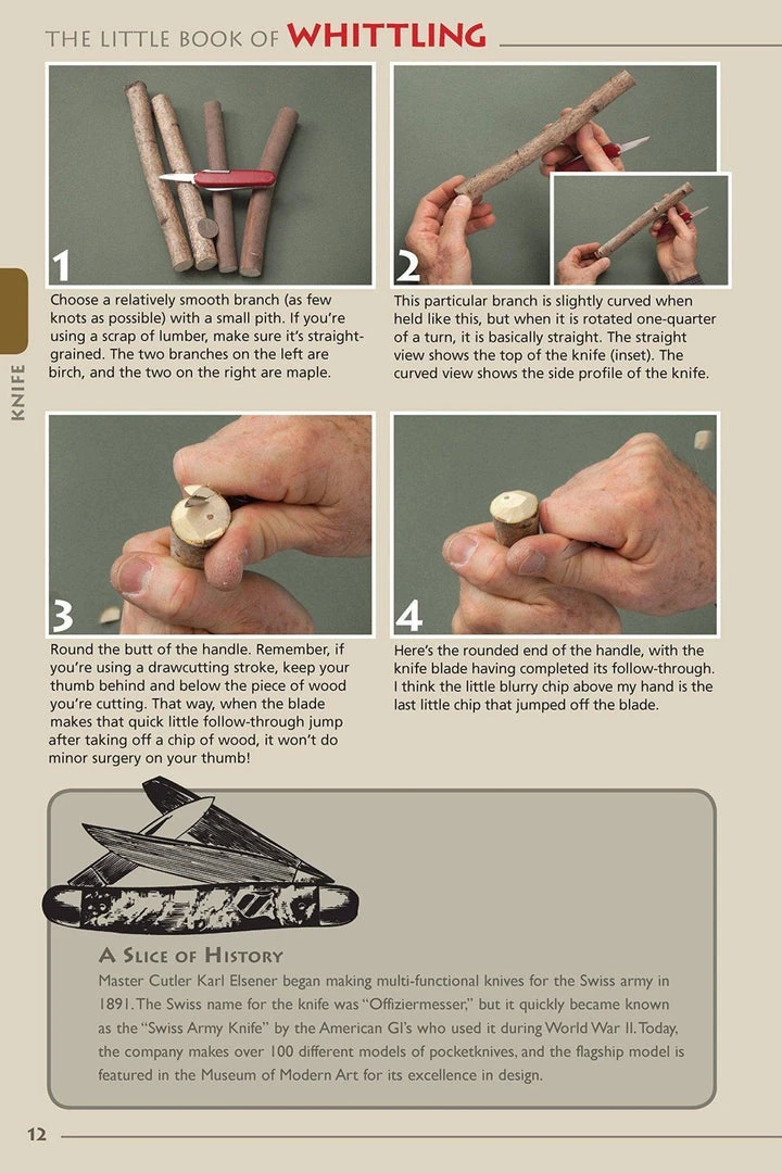 FLEXCUT The Little Book Of Whittling: Passing Time On The Trail (Book) 8 FLEXCUT The Little Book Of Whittling: Passing Time On The Trail (Book)