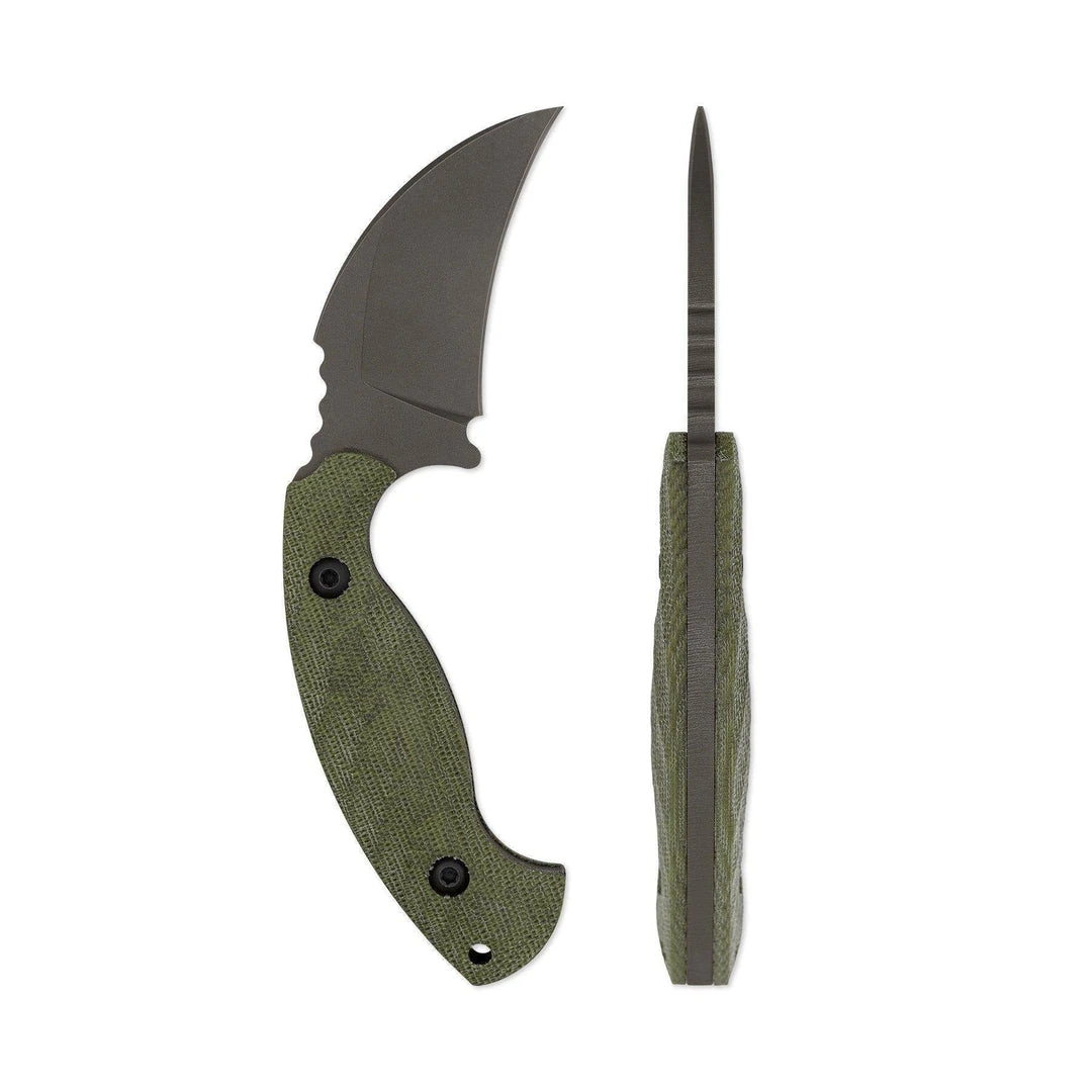TOOR KNIVES Toor Karsumba Karambit Knife Burlap Green (USA) 3 TOOR KNIVES Toor Karsumba Karambit Knife Burlap Green (USA)