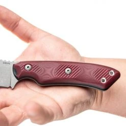 TOPS KNIVES All Knife Brands TOPS CPCKFE-01 Camp Creek Fire Edition Tumbled S35VN Red Black G10 Fixed Blade