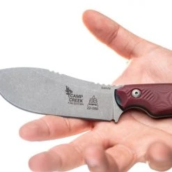 TOPS KNIVES All Knife Brands TOPS CPCKFE-01 Camp Creek Fire Edition Tumbled S35VN Red Black G10 Fixed Blade