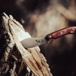 TOPS KNIVES All Knife Brands TOPS CPCKFE-01 Camp Creek Fire Edition Tumbled S35VN Red Black G10 Fixed Blade