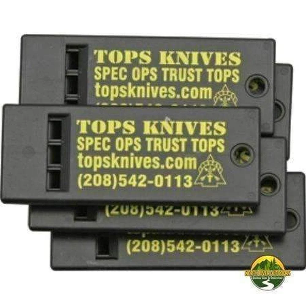 Tops Knives Survival Whistle - 5 Pack 3 Tops Knives Survival Whistle - 5 Pack