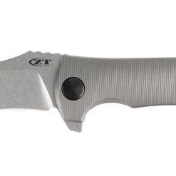 Zero Tolerance Les George 0920 Flipper 3.9" CPM-20CV Stonewashed Blade, 3D Machined Titanium Handles